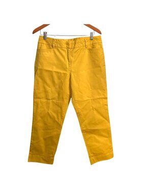 New York & Company Womens 7th Avenue Design Studio Yellow Pants Size 10